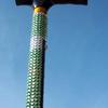 Folding Cane with Peridot Crystals and One Clear 5-Row Band - Opera Treatment