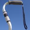 Reverse Tuxedo style shown in JET with clear mesh.  Choose any color in place of the Jet to customize your Glamour Cane