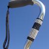 Reverse Tuxedo style shown in JET with clear mesh.  Choose any color in place of the Jet to customize your Glamour Cane